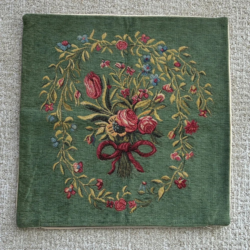 NWT Jules Pansu Vintage French Country Tapestry Pillow Cover - Picture 3 of 7